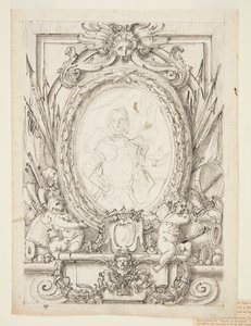 Diseño para un panel con retrato de un noble de Francesco de Mura