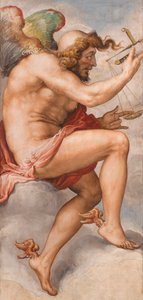 KAIROS (tiempo de ocasión oportuna) - Tiempo de decisión (Kairos) fresco de Francescoi de Rossi (1510-1563) alrededor de 1544 Palazzo Vecchio, Florencia de Francesco de Rossi Salviati