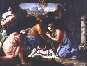 Adoración de los pastores, c.1525
