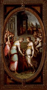 Juno tomando prestado el cinturón de Venus de Francesco del Coscia