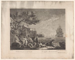 Figuras junto al mar Paisajes con pescadores (título de la serie) de Francesco del Pedro