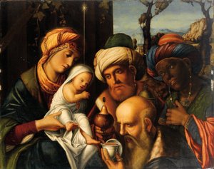 Adoración de los Magos de Francesco di Simone da Santacroce
