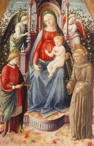 La Madonna y el Niño con los santos Julián y Francisco de Francesco di Stefano Pesellino