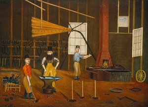 Taller de herrería, c. 1880 de Francis A. Beckett