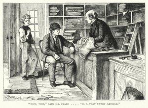 Ilustración para Grandes Esperanzas de Charles Dickens (grabado)