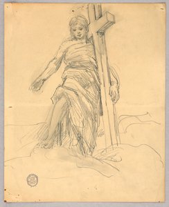 Boceto para la figura central en la Ascensión
