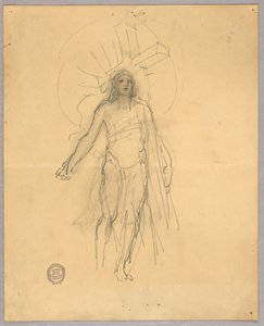 Boceto para la figura central en la Ascensión de Francis Augustus Lathrop