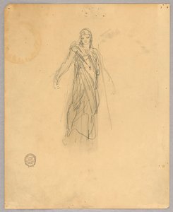 Boceto para la figura central en la Ascensión