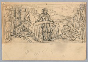 Boceto para un mural de Francis Augustus Lathrop