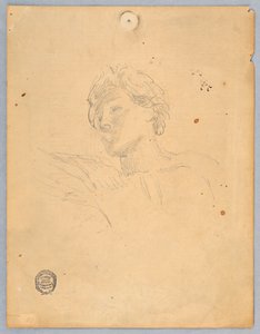 Boceto para la cabeza de un ángel de Francis Augustus Lathrop