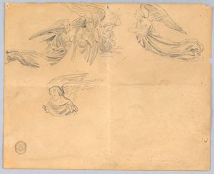 Boceto de ángeles de Francis Augustus Lathrop