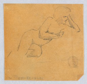 Boceto de desnudo femenino de Francis Augustus Lathrop