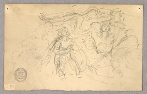 Boceto de grupo figurativo para la Ascensión de Francis Augustus Lathrop