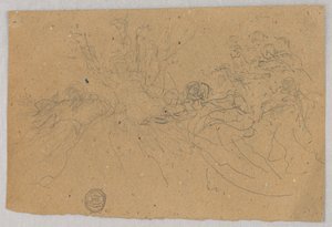 Boceto de Grupo Figural para la Ascensión de Francis Augustus Lathrop