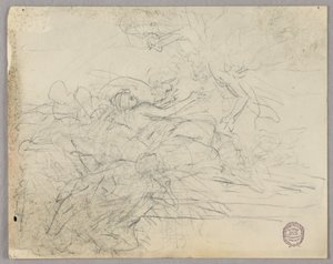 Boceto de grupo figurativo para la Ascensión de Francis Augustus Lathrop