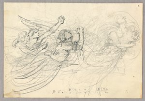 Boceto de grupo figurativo para la Ascensión de Francis Augustus Lathrop