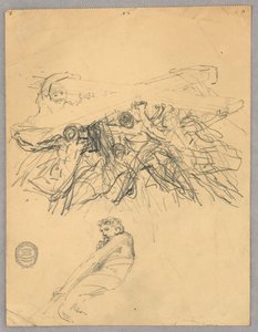 Boceto de figuras llevando una cruz de Francis Augustus Lathrop