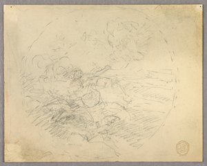 Boceto de figuras en un círculo de Francis Augustus Lathrop