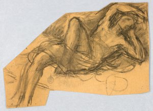 Boceto de figura desnuda de Francis Augustus Lathrop