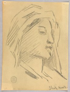 Boceto de Cabeza de Mujer de Francis Augustus Lathrop