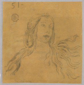 Boceto de la cabeza de una mujer