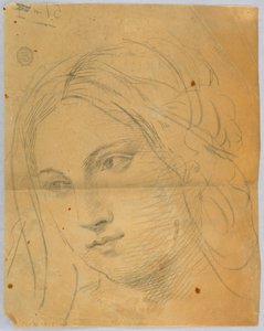 Boceto de cabeza de mujer de Francis Augustus Lathrop