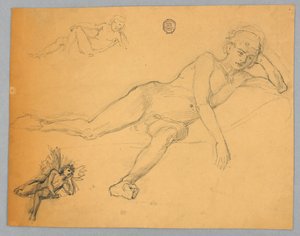 Boceto de un Desnudo Masculino