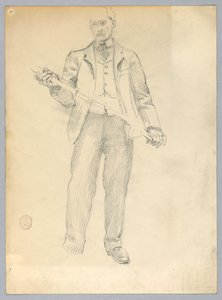Boceto de un hombre de Francis Augustus Lathrop