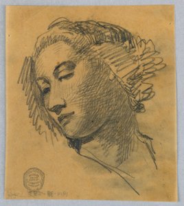 Boceto de la cabeza de una mujer de Francis Augustus Lathrop
