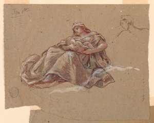 Estudio para "Caridad," Iglesia de San Bartolomé, Nueva York, NY de Francis Augustus Lathrop
