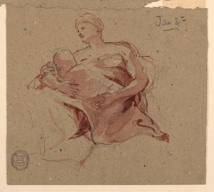 Estudio para "Caridad," Iglesia de San Bartolomé, Nueva York, NY de Francis Augustus Lathrop
