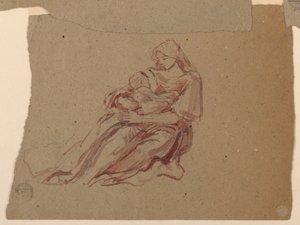 Estudio para "Caridad", Iglesia de San Bartolomé, Nueva York, NY de Francis Augustus Lathrop