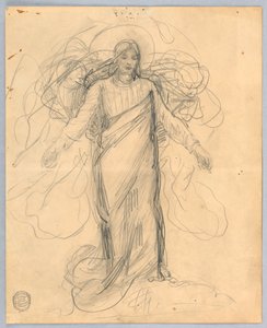 Estudio para Cristo, Presbiterio de San Bartolomé, Nueva York de Francis Augustus Lathrop