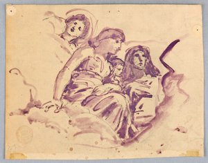 Estudio de figuras celestiales de Francis Augustus Lathrop