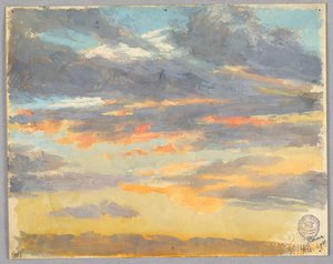 Estudio de nubes, Roma, Italia de Francis Augustus Lathrop