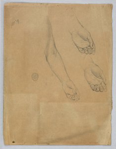 Tres estudios de una mano izquierda de Francis Augustus Lathrop