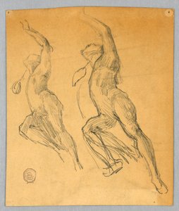 Dos bocetos de una figura desnuda de Francis Augustus Lathrop