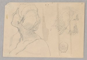 Dos Bocetos de la Cabeza de una Mujer de Francis Augustus Lathrop