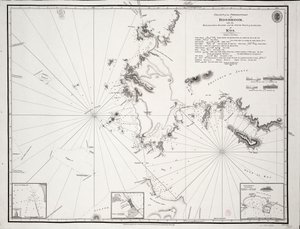 Carta del promontorio de Boodroom con las islas Karabaghla y la punta norte de la isla de Kos ... por Francis Beaufort F.R.S. ... 1811 de Francis Beaufort