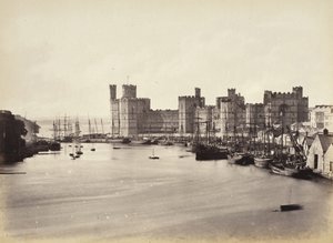 Castillo de Carnarvon y desembocadura del río (578) de Francis Bedford