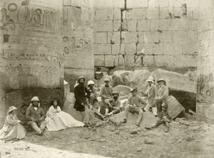 Fiesta del Príncipe de Gales en el Templo de Karnak, 1862