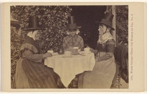 Grupo galés - Tres ancianas tomando el té, n.º 3 de Francis Bedford