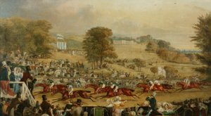 Carreras de Heaton Park, Manchester (óleo sobre lienzo) de Francis Calcraft Turner