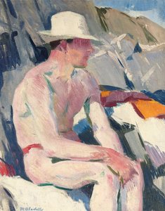 Bañista con sombrero blanco de Francis Campbell Boileau Cadell