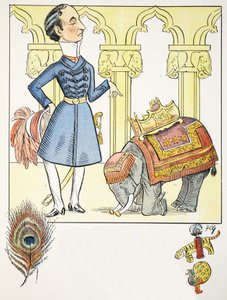 Oda de V, ilustración de El Alfabeto de Struwwelpeter, verso de Harold Begbie (1871-1929) de Francis Carruthers Gould
