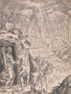 Dido y Eneas refugiados en una cueva de Francis Cleyn