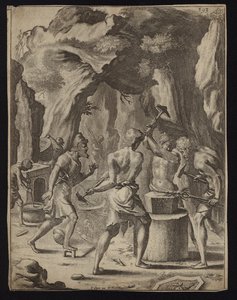 Vulcano Forjando las Armas de Eneas de Francis Cleyn