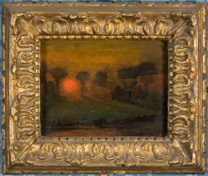 Atardecer entre árboles, c.1855