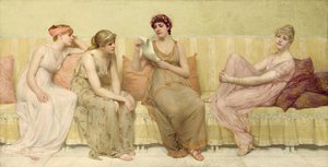 Leyendo la historia de Oenone de Francis Davis Millet
