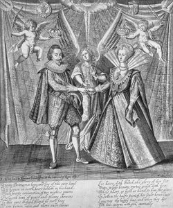Celebración del matrimonio de James VI de Escocia y Anne de Dinamarca de Francis Delaram